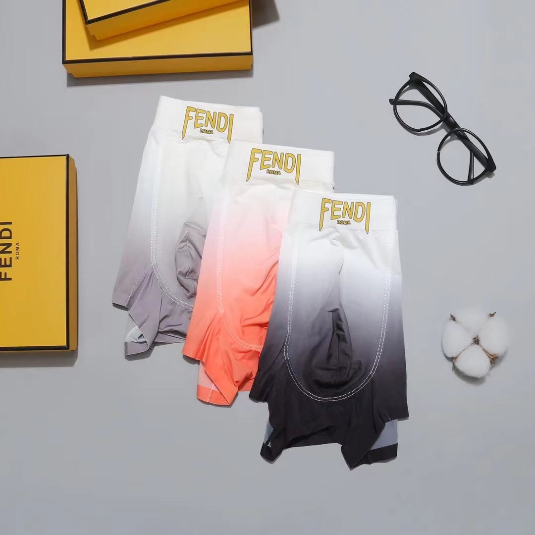 Fendi Broad Logo Waistbands Men's Boxer Briefs - 3-Piece Box