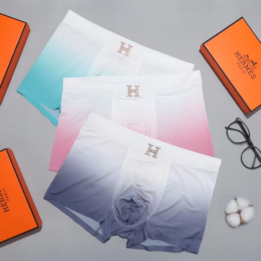 Hermes Gradient Men's Trunk Underwear - 3-Piece Box