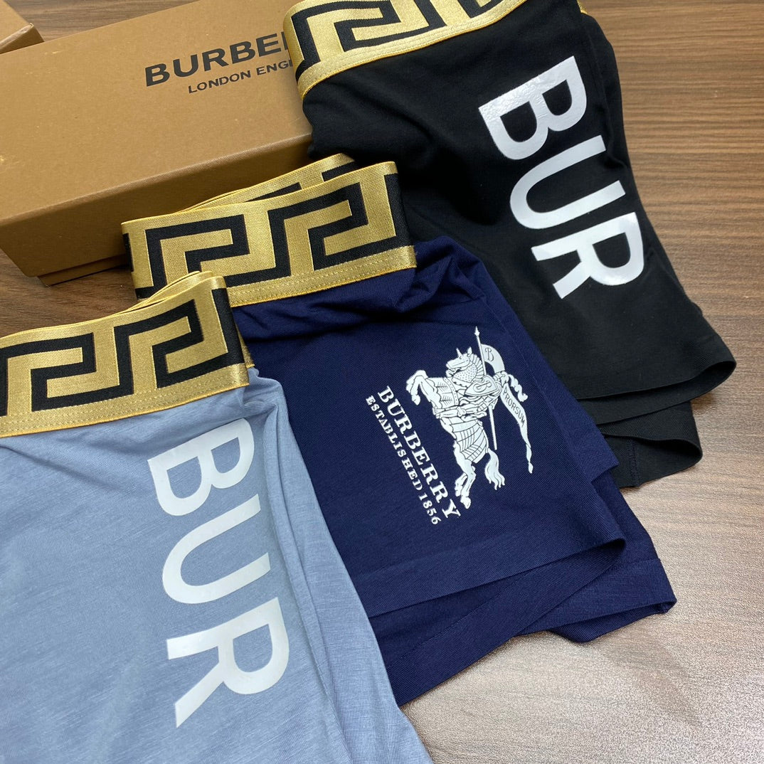 Burberry Bold Lettering Men's Trunk Underwear - 3-Piece Box