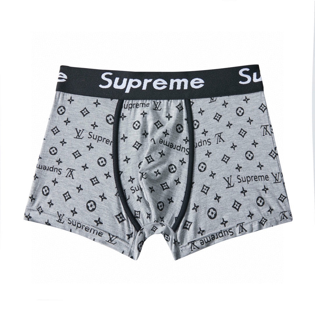 Louis Vuitton x Supreme Cotton All-Over Monogram-Style Graphics Men's Boxer Briefs - 3-Piece Box