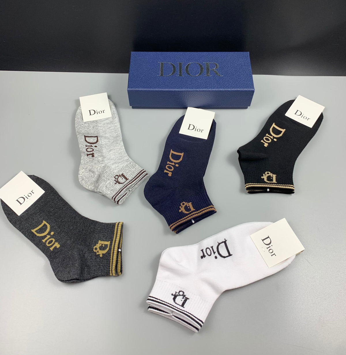 Dior Cotton Socks - 5-Pair Set