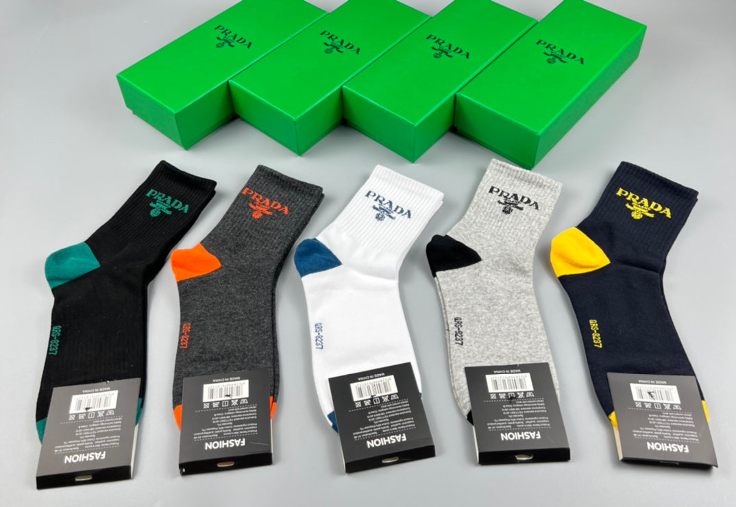 Prada Colour-Block Crew Socks - Assorted Set