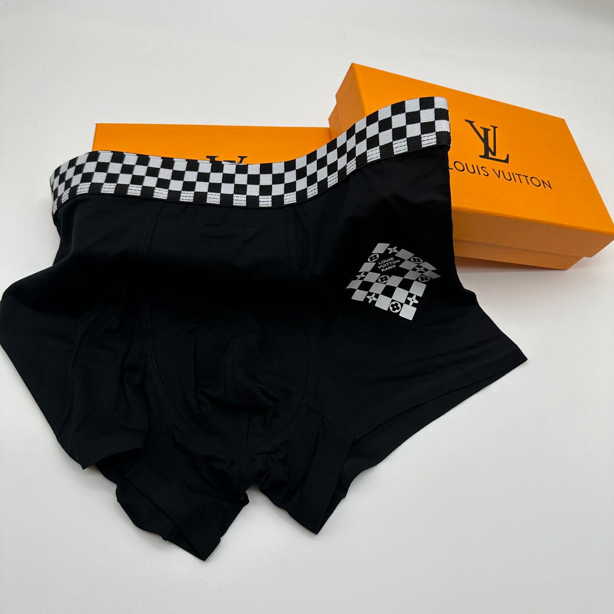 Louis Vuitton Navy, Black & Grey Men's Boxer Briefs - 3-Piece Box