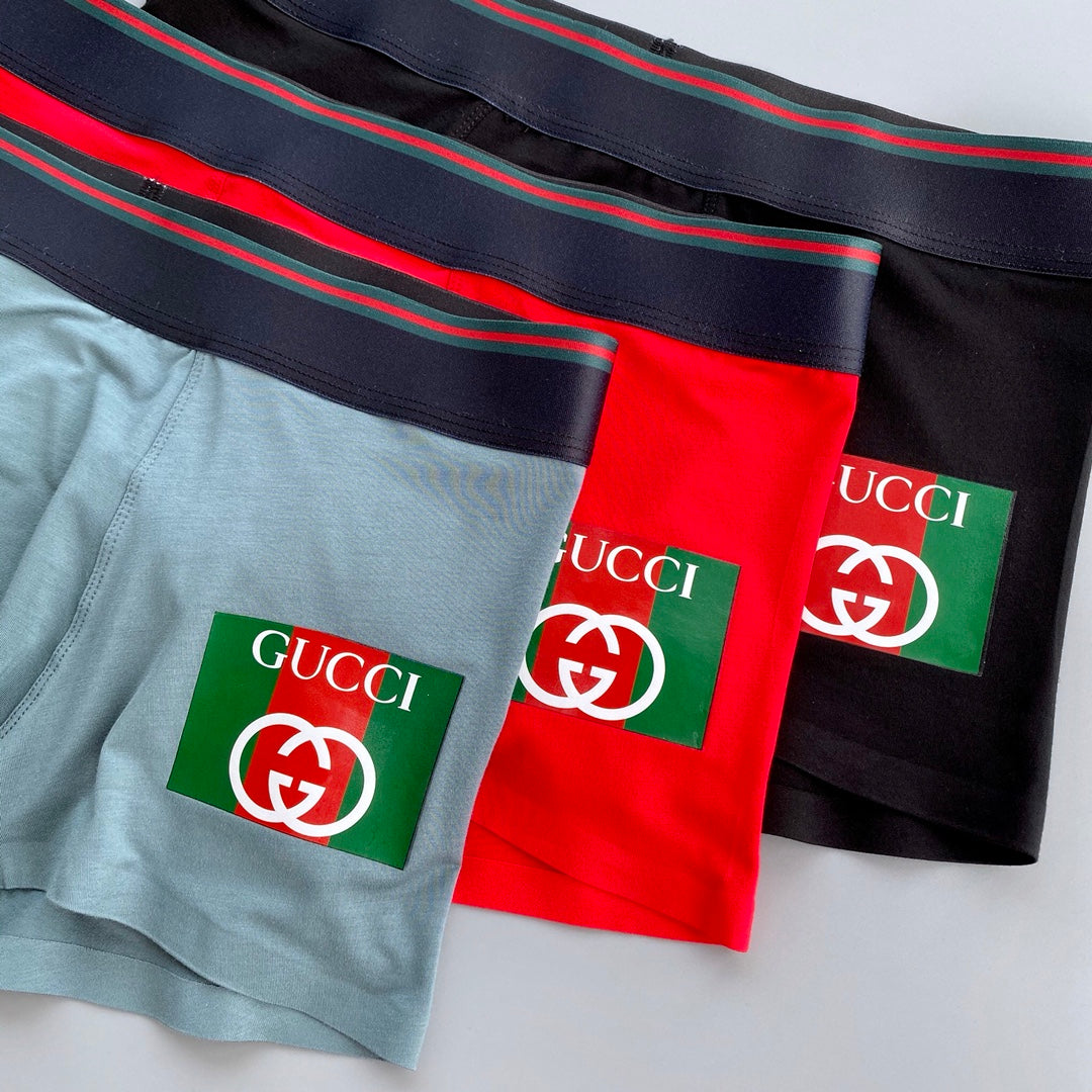 Gucci Modal Breathable Seamless Men's Boxer Briefs – 3-Pack