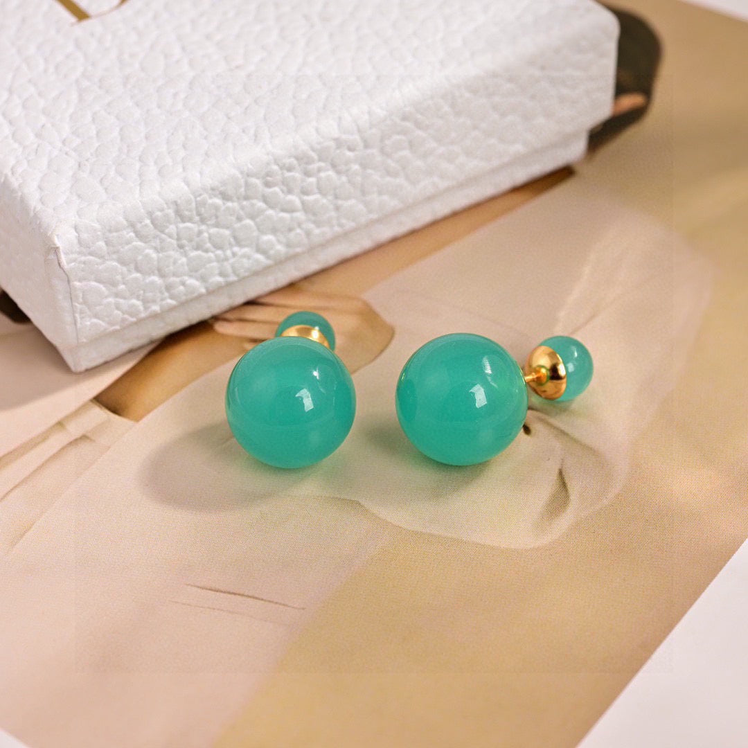 Martin Graham earrings in polished metal-tone – side detail
