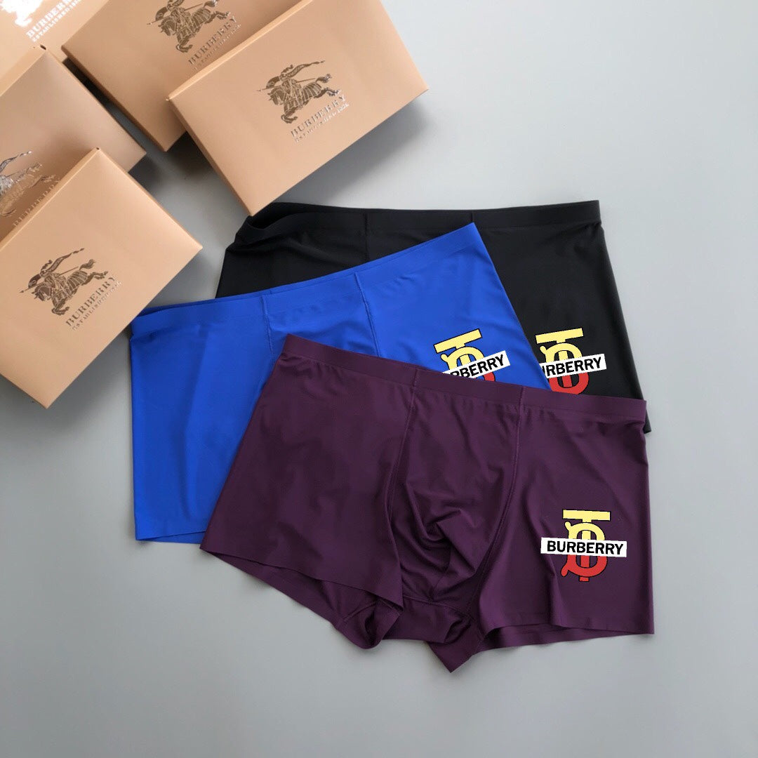 Burberry Multicolour Logo Men's Trunk Underwear - 3-Piece Box
