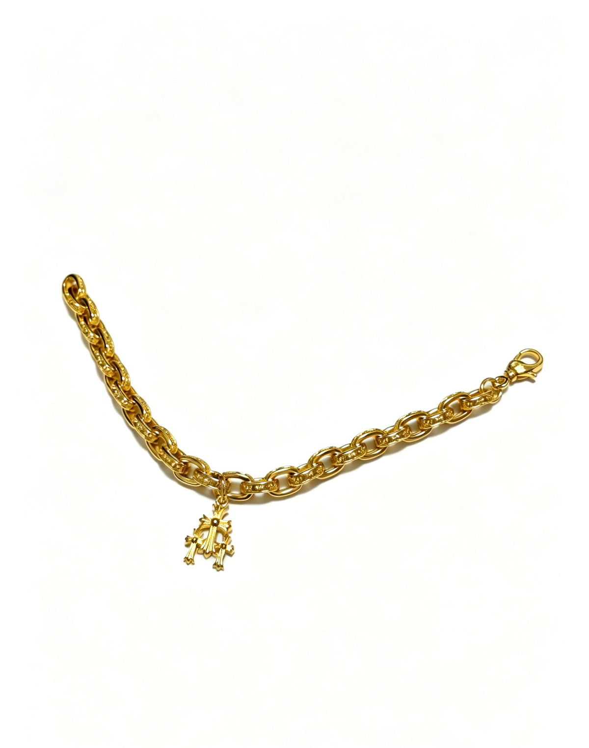Martin Graham bracelet in polished metal-tone – side detail