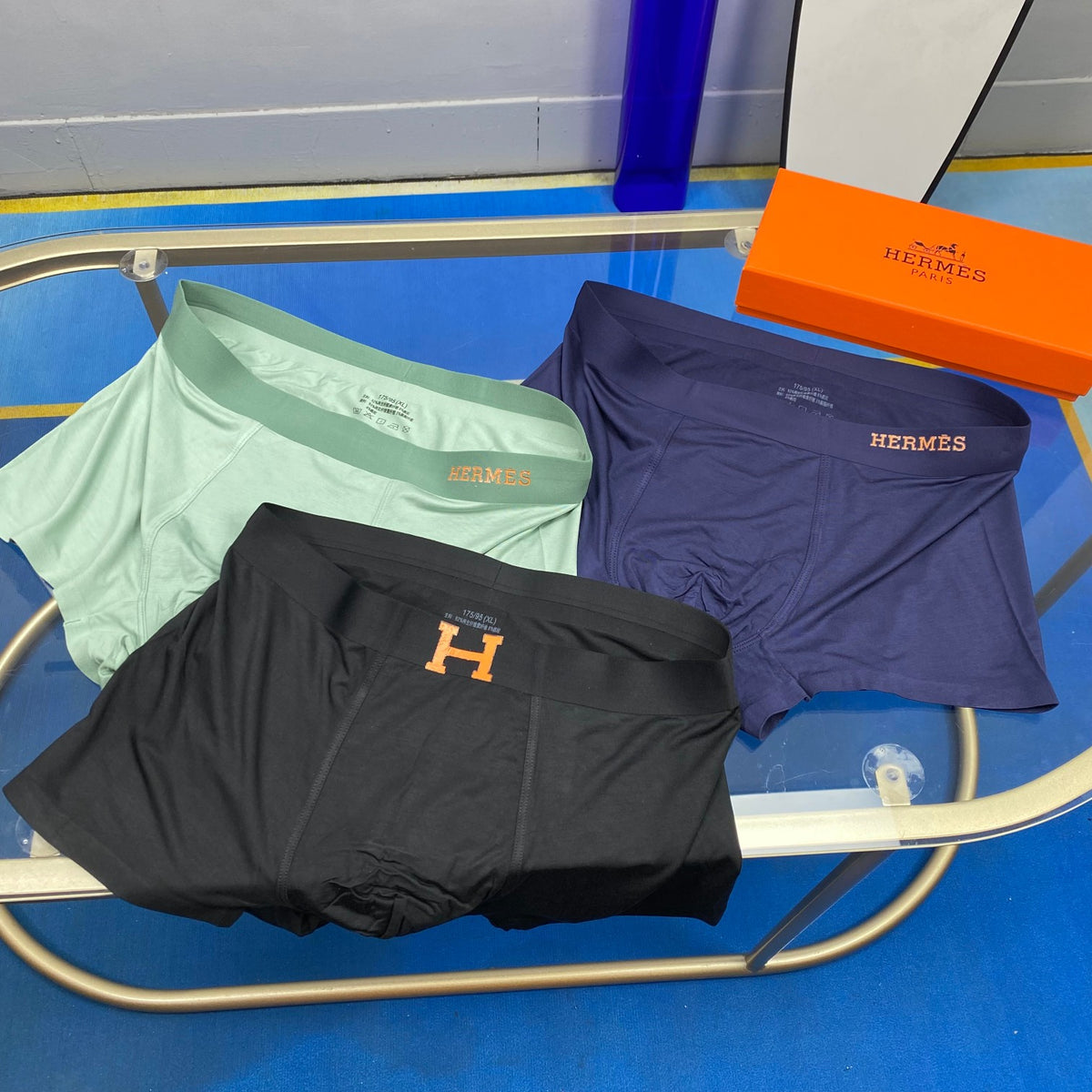 Hermes H Details Men's Boxer Briefs - 3-Piece Box