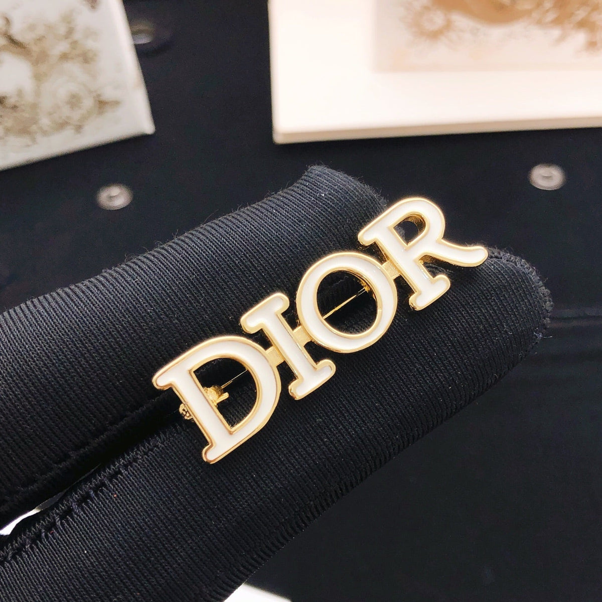 Martin Graham brooch in polished metal-tone – side detail
