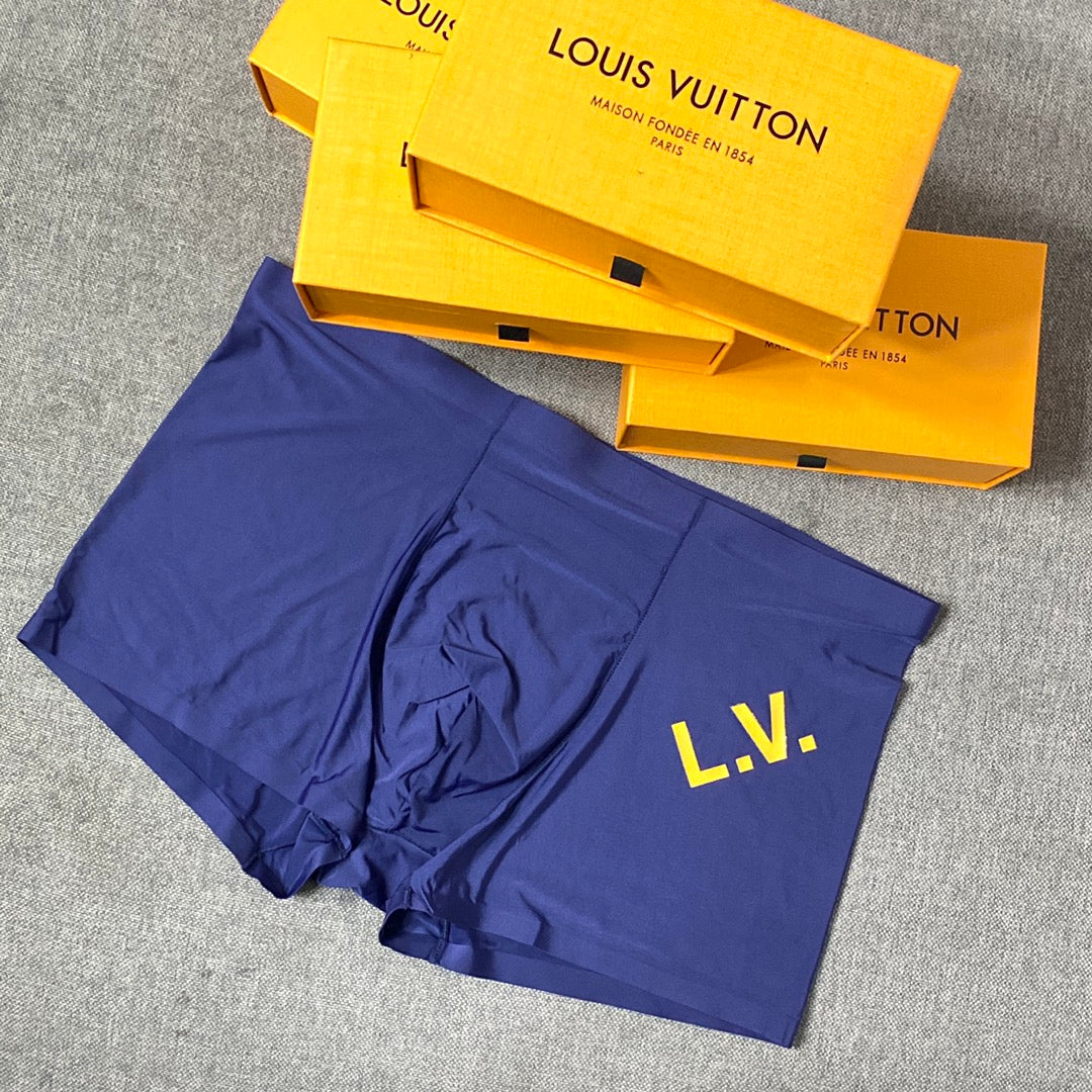 Louis Vuitton Gold-Tone Initial Details Men's Boxer Briefs - 3-Piece Box