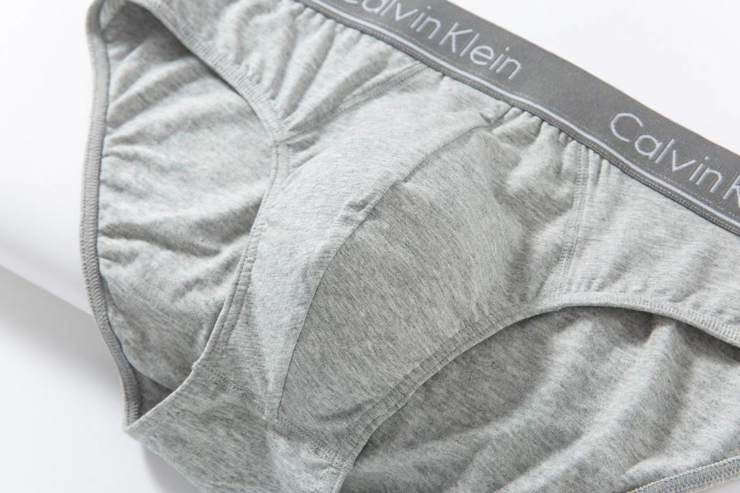 Calvin Klein Cotton Embroidered-Style Logo Details Men's Briefs - 3-Piece Box