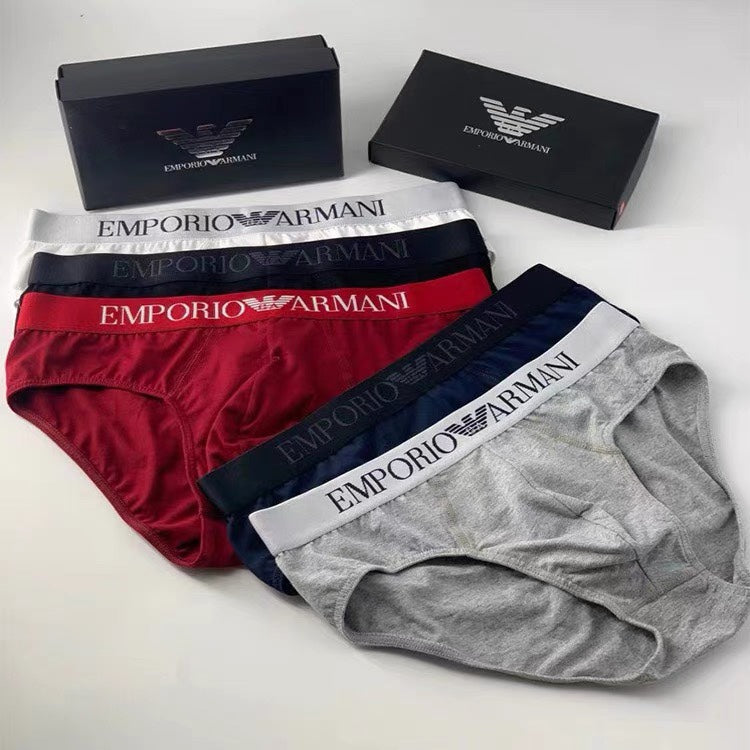 Emporio Armani Logo Brief Men's Briefs - 3-Piece Box