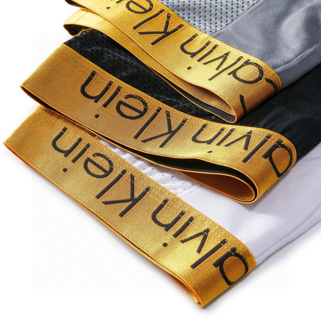 Calvin Klein Gold Waistband Men's Trunk Underwear - 3-Piece Box