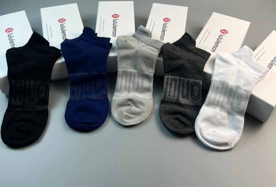 Lululemon Cotton No-Show Socks - 5-Pair Set
