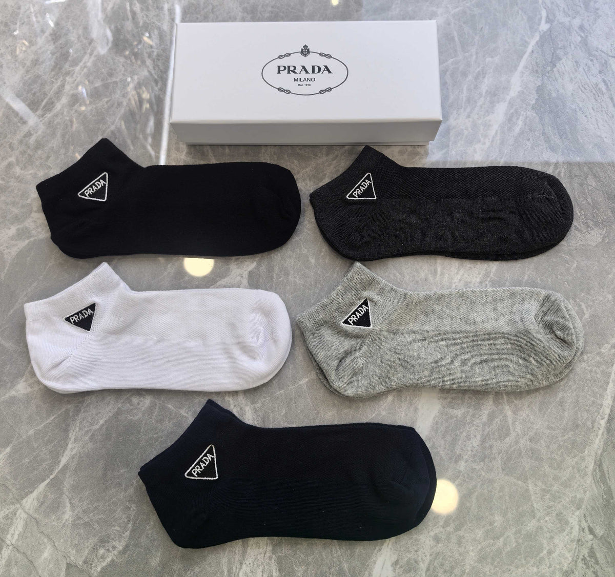 Prada Combed cotton Socks - 5-Pair Set