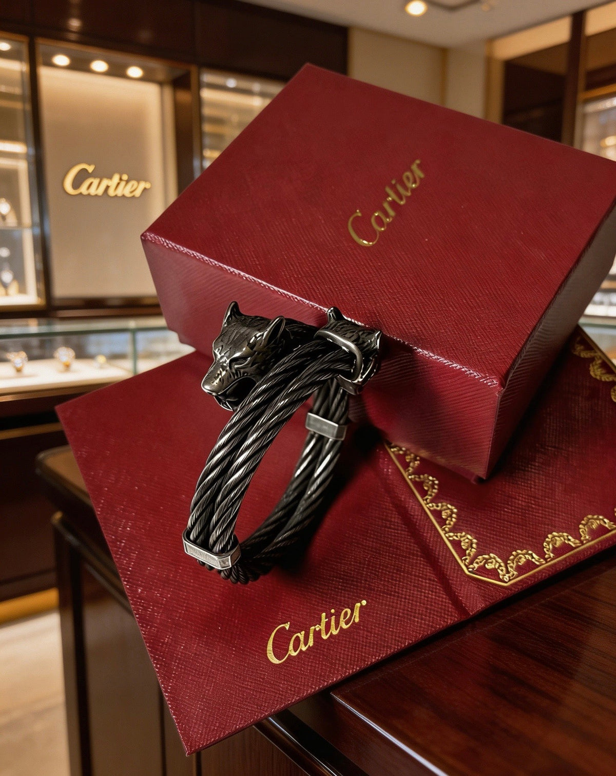 Martin Graham bracelet in polished metal-tone