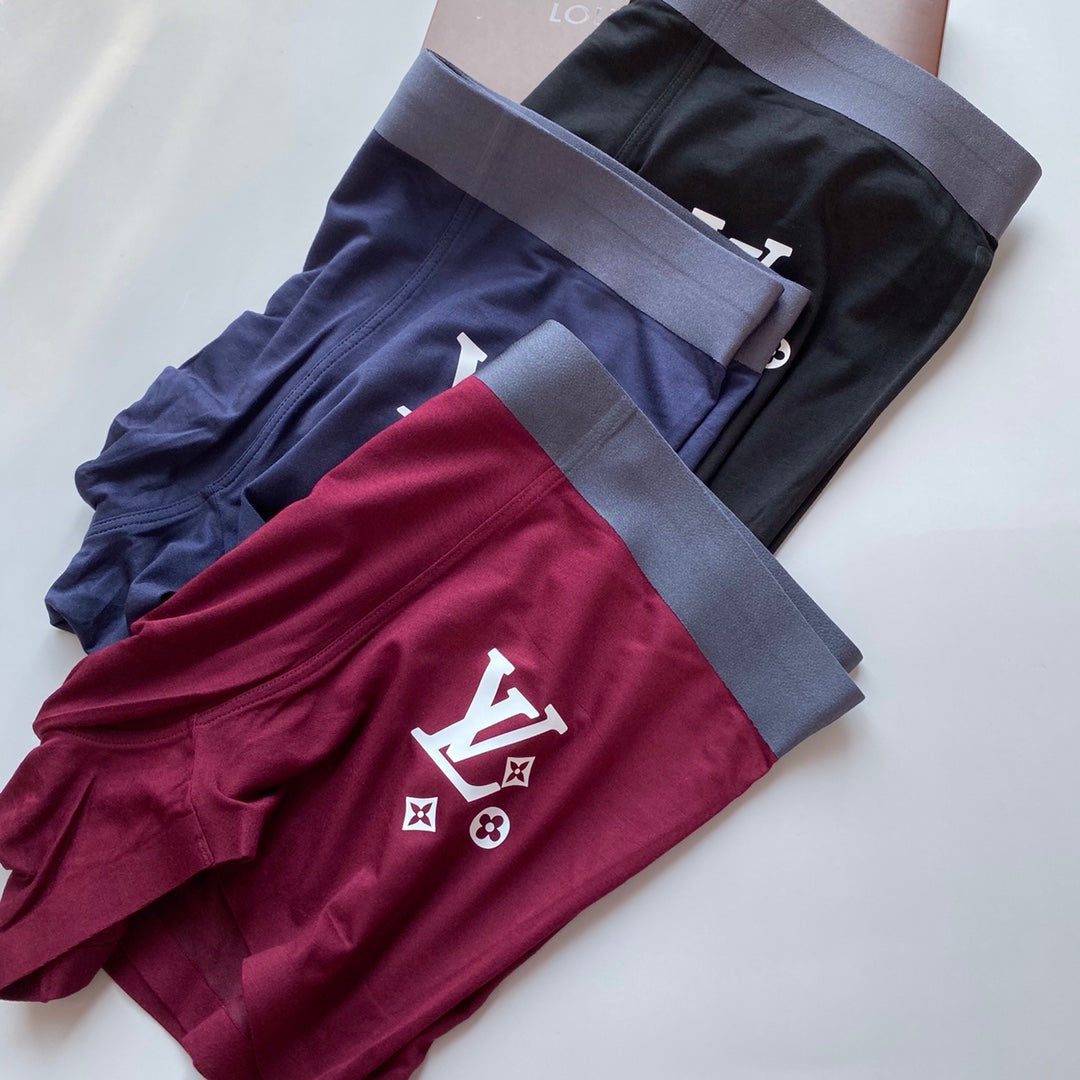 Louis Vuitton Small Emblem Details Men's Boxer Briefs - 3-Piece Box