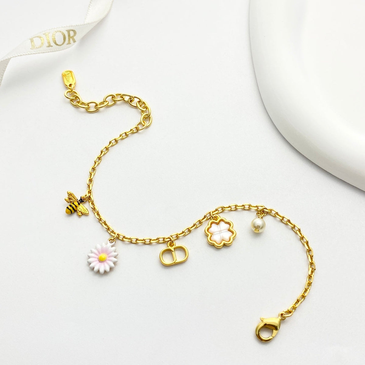 Martin Graham bracelet in polished metal-tone