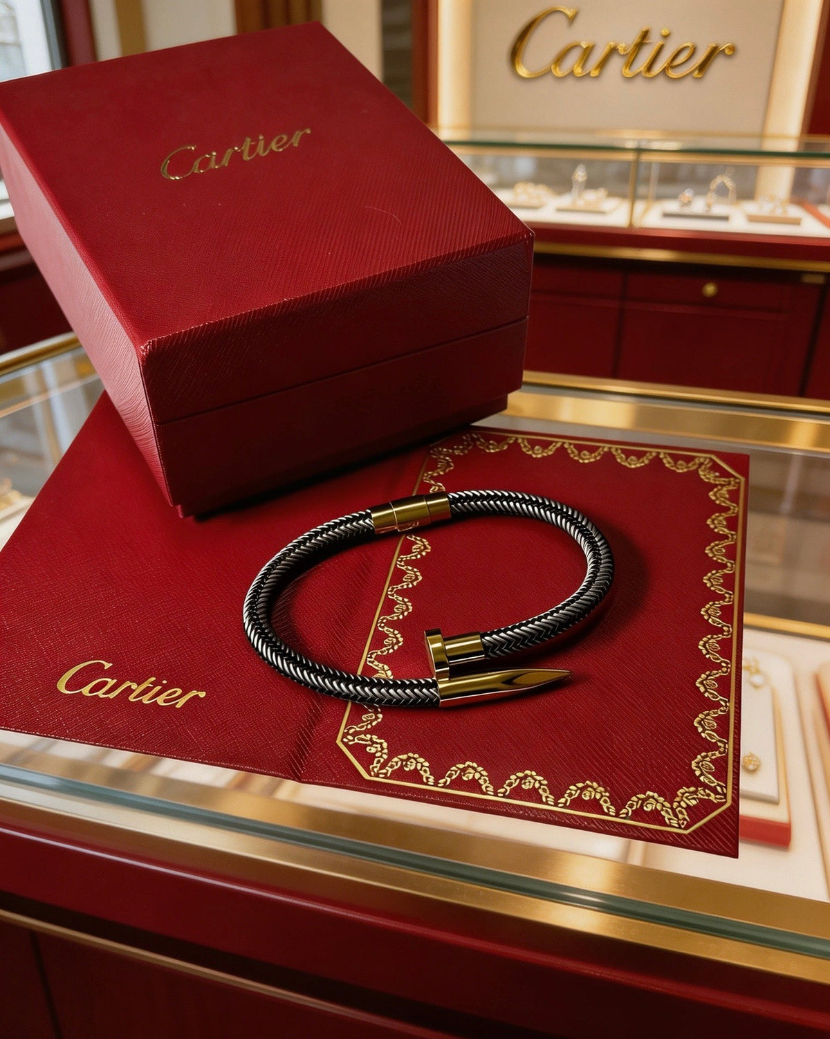 Martin Graham bracelet in polished metal-tone