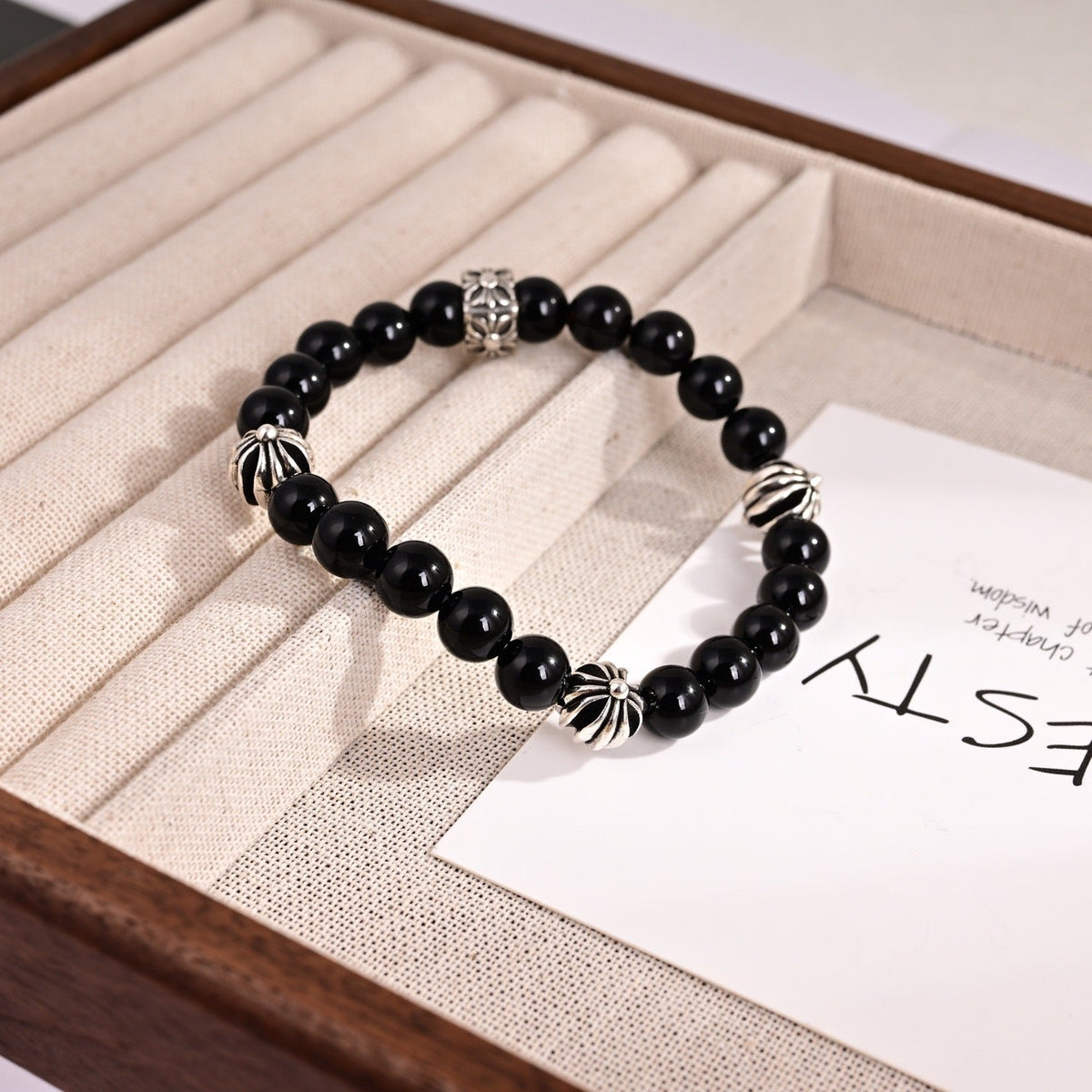 Martin Graham bracelet in polished metal-tone – close-up detail