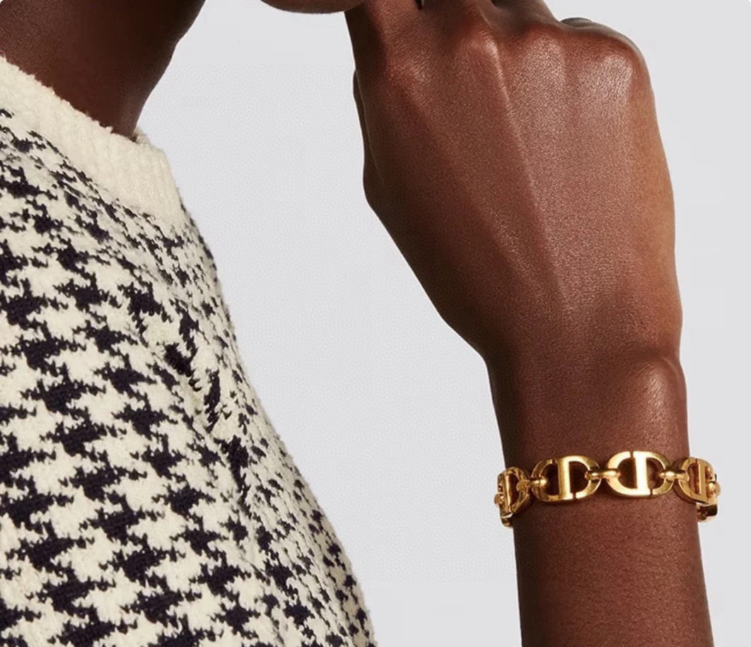 Martin Graham bracelet in polished metal-tone