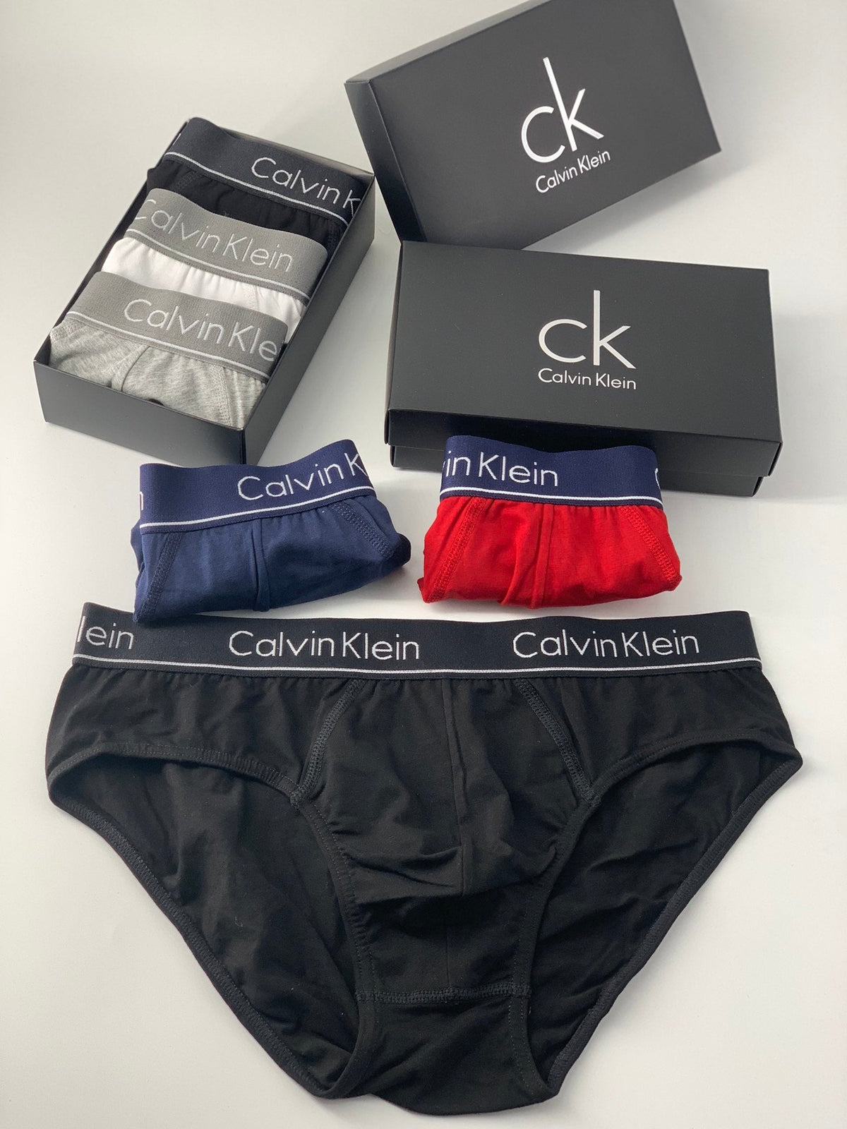 Calvin Klein Cotton Broad Logo Waistbands Men's Briefs - 3-Piece Box