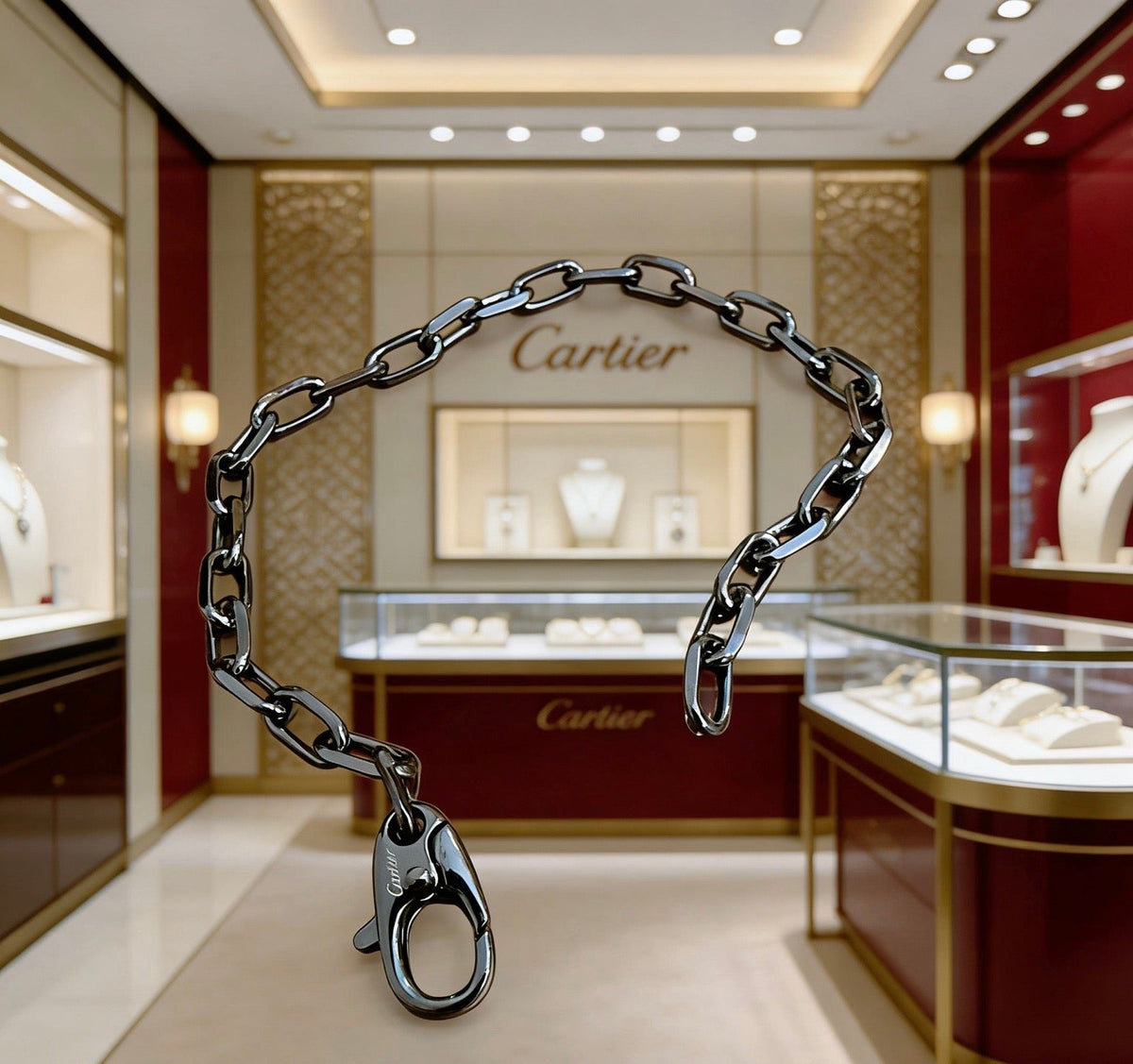 Martin Graham bracelet in polished metal-tone