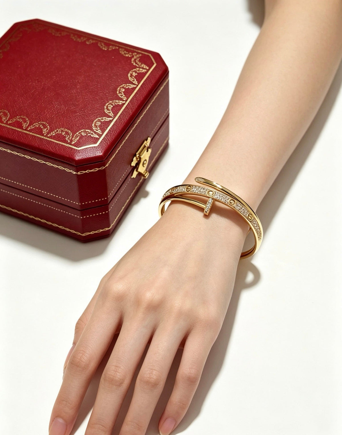 Martin Graham bracelet in polished metal-tone