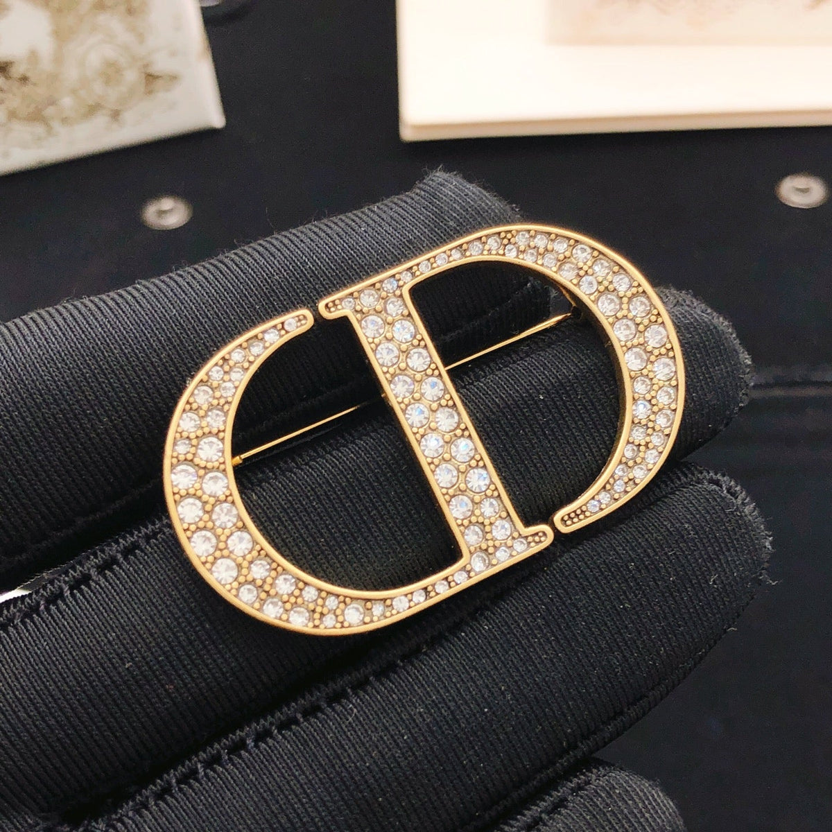 Martin Graham brooch in polished metal-tone