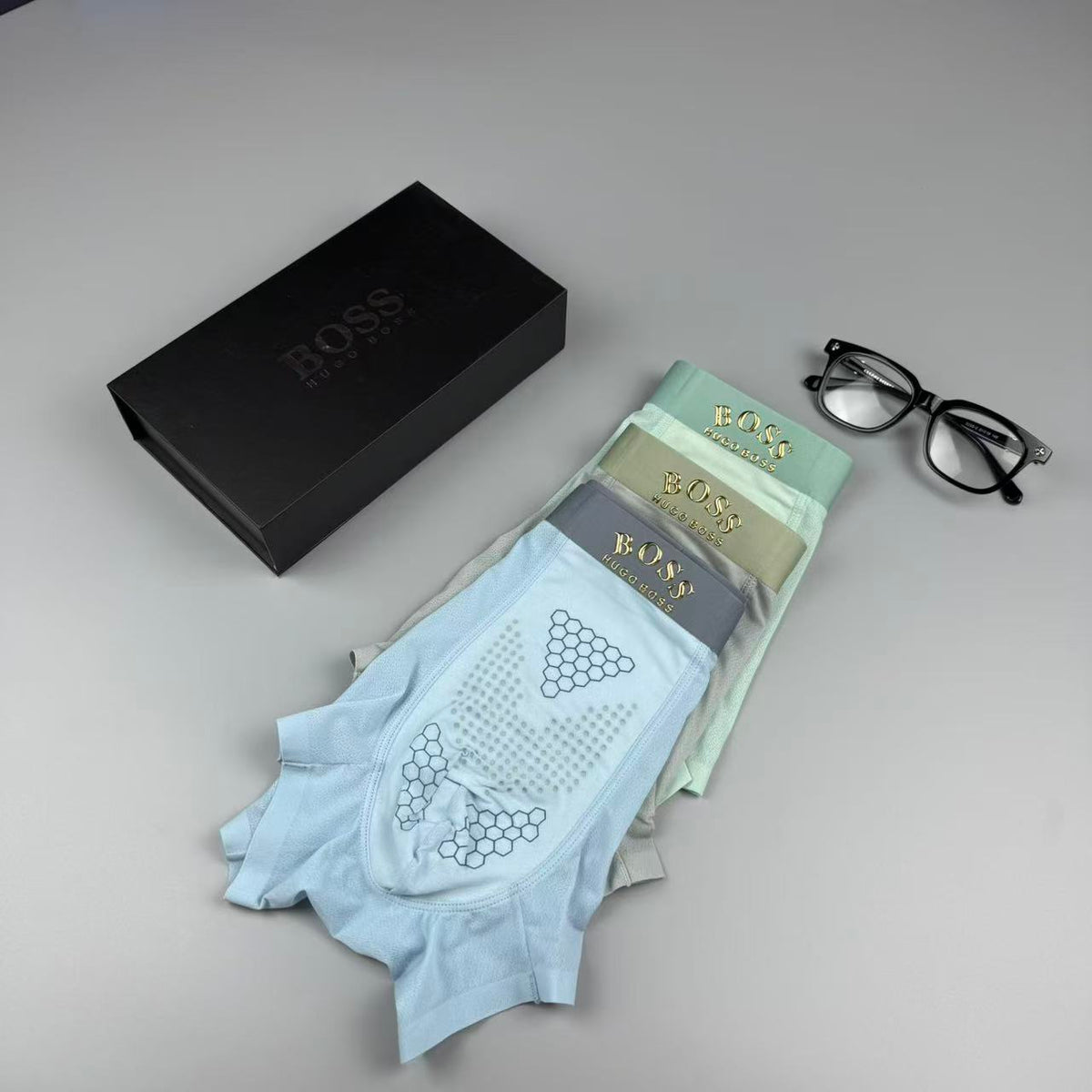 Boss Silk Logo Detail Men's Boxer Briefs - 3-Piece Box