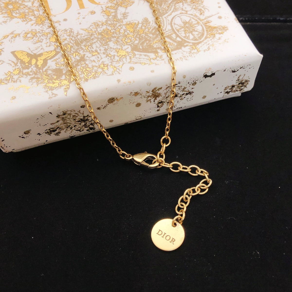 Martin Graham pendant necklace in polished metal-tone