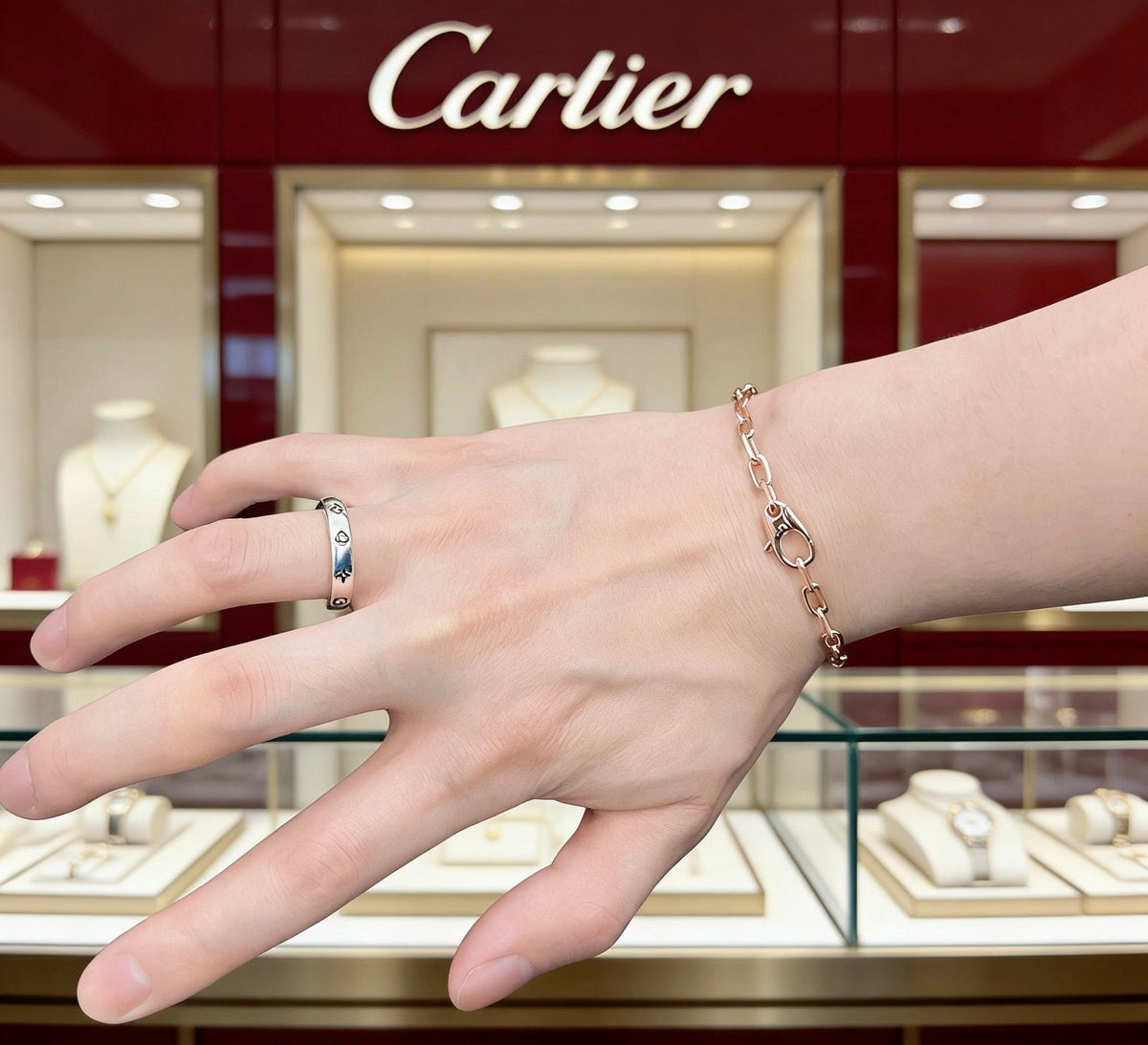 Martin Graham bracelet in polished metal-tone