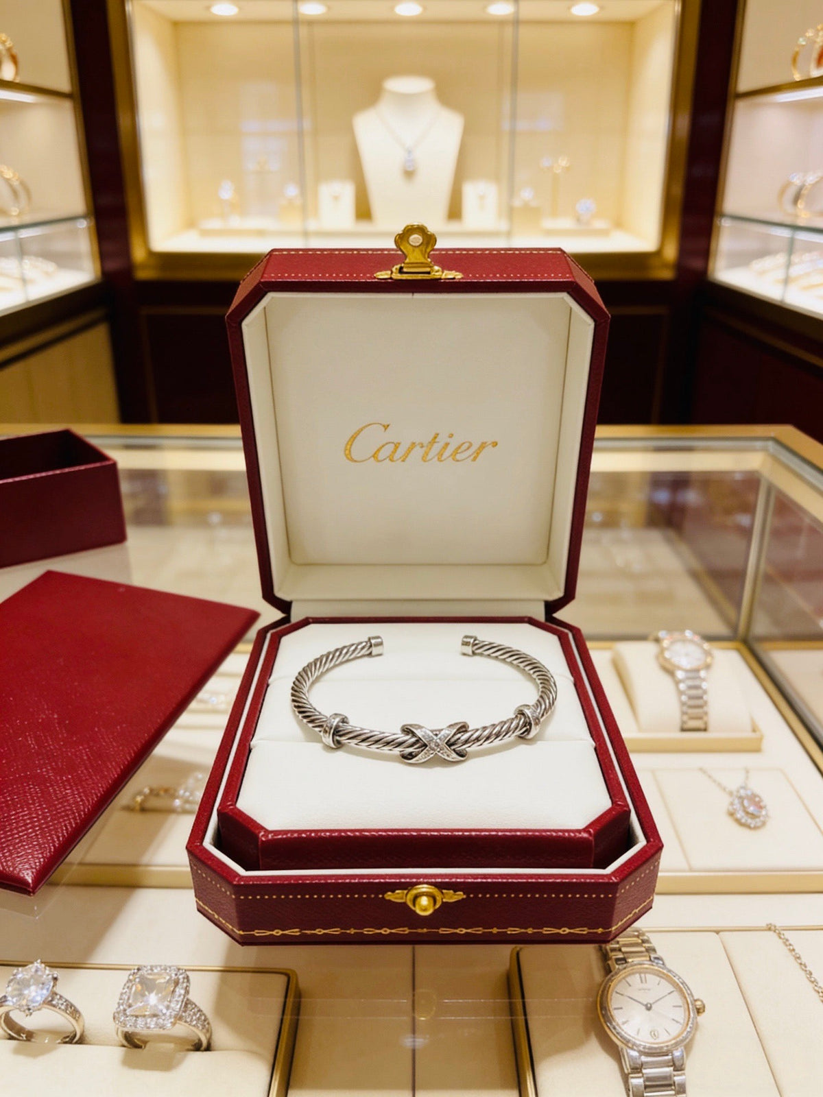 Martin Graham bracelet in polished metal-tone