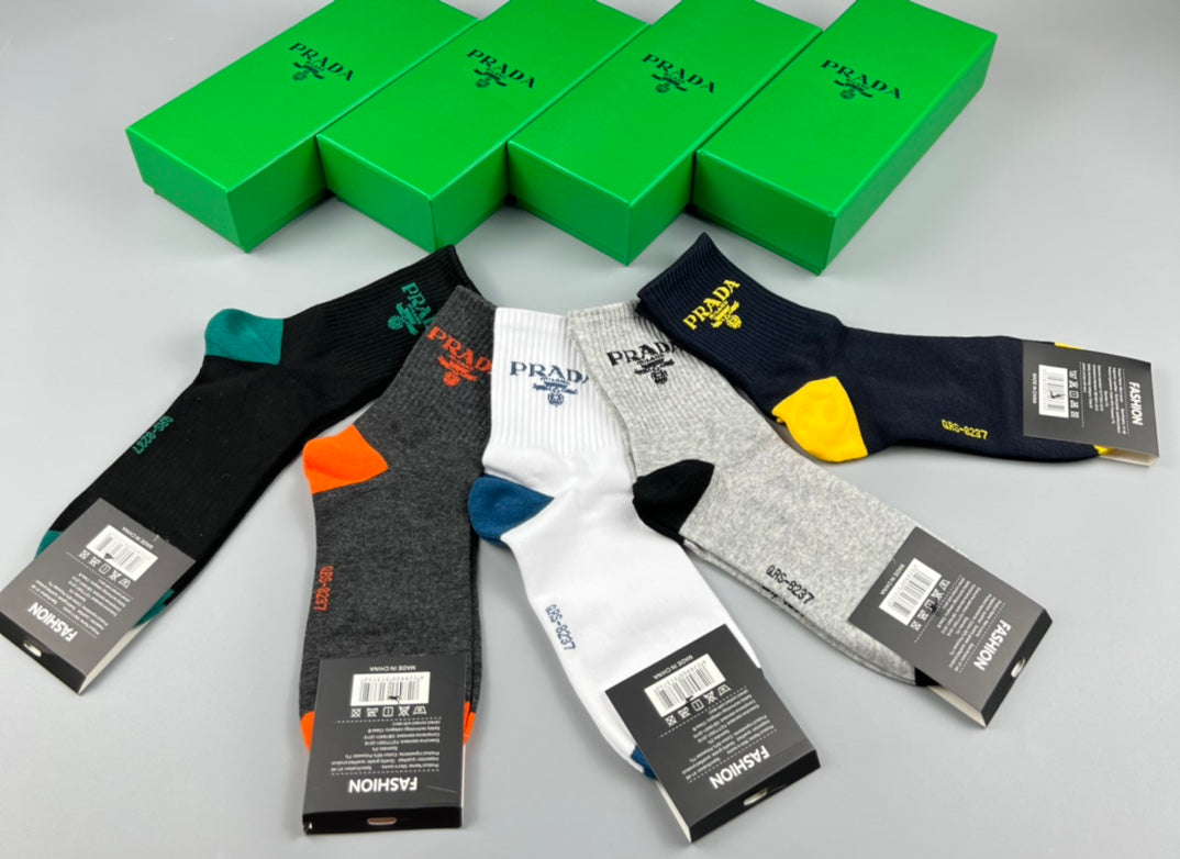 Prada Colour-Block Crew Socks - Assorted Set