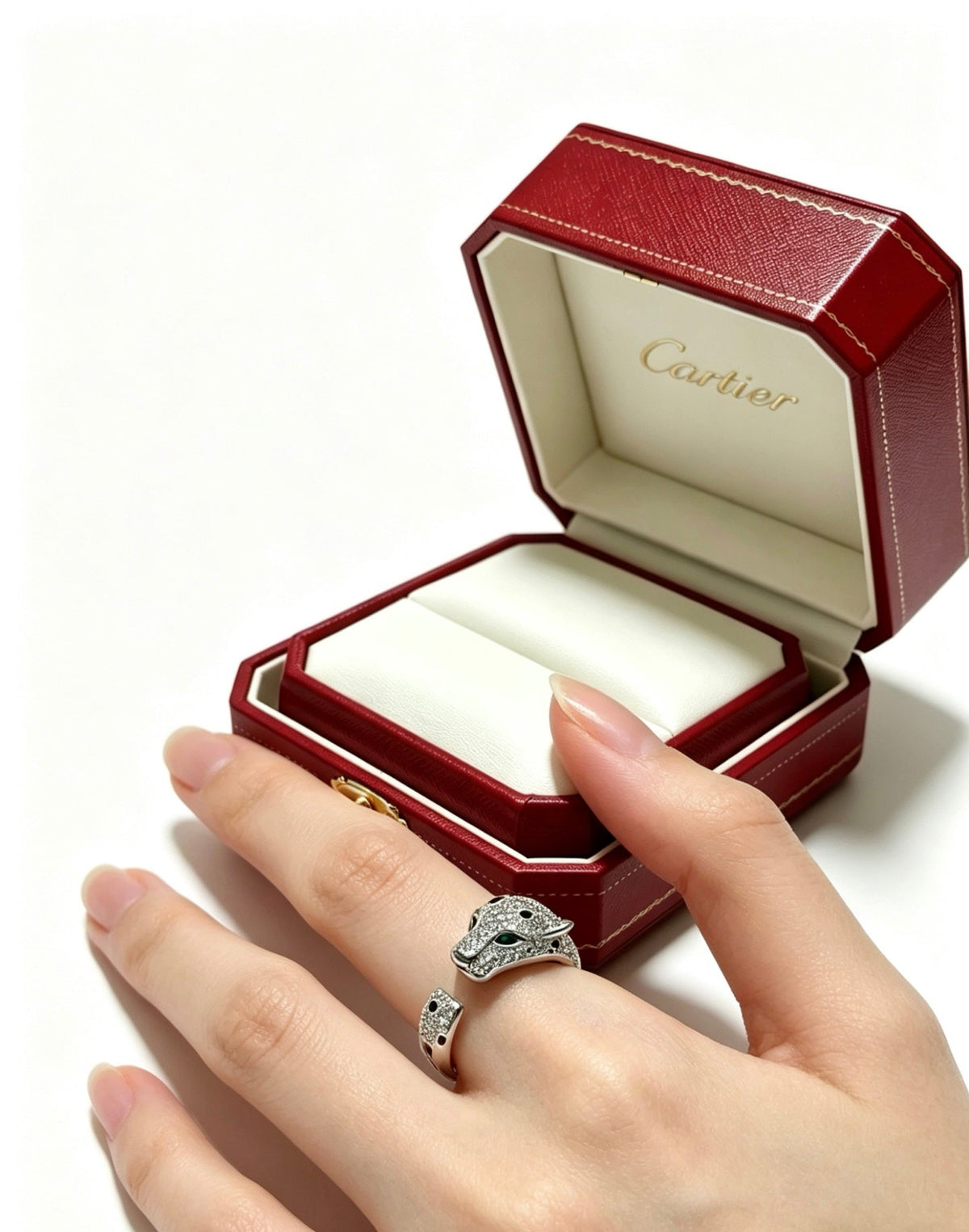 Martin Graham ring in polished metal-tone