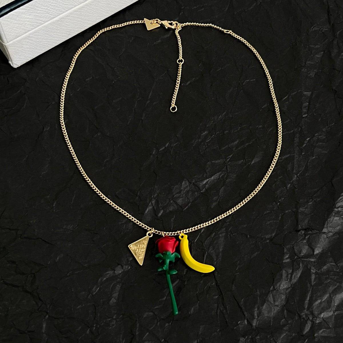 Martin Graham pendant necklace in polished metal-tone