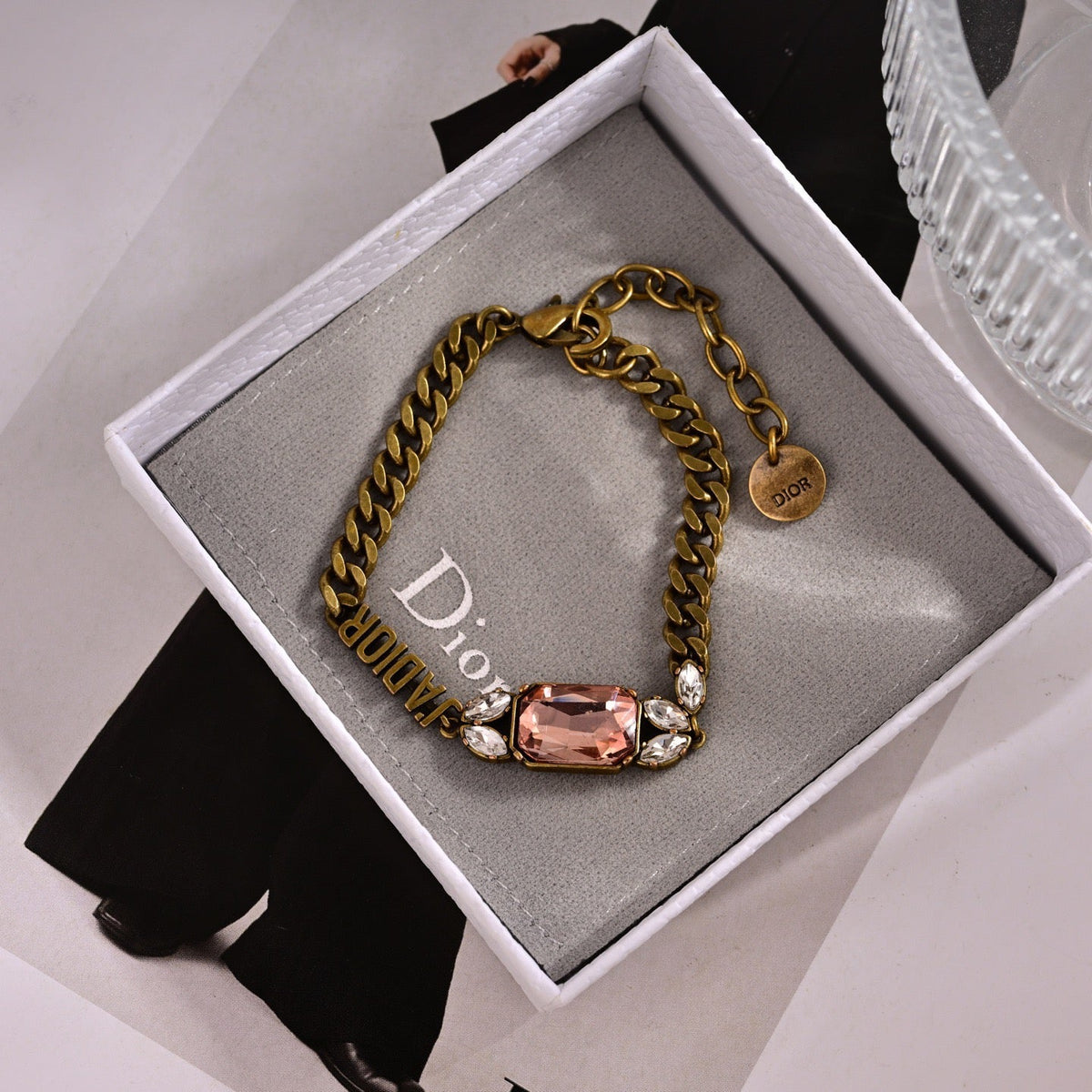 Martin Graham bracelet in polished metal-tone