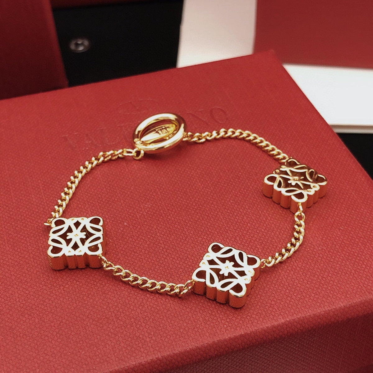 Martin Graham bracelet in polished metal-tone