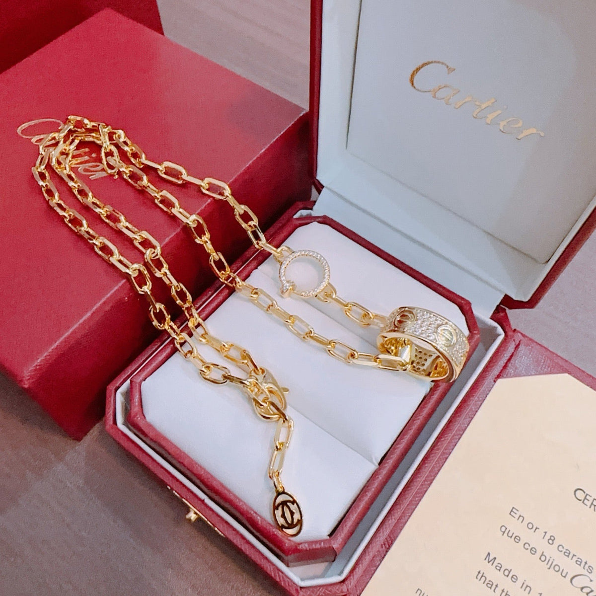 Martin Graham pendant necklace in polished metal-tone