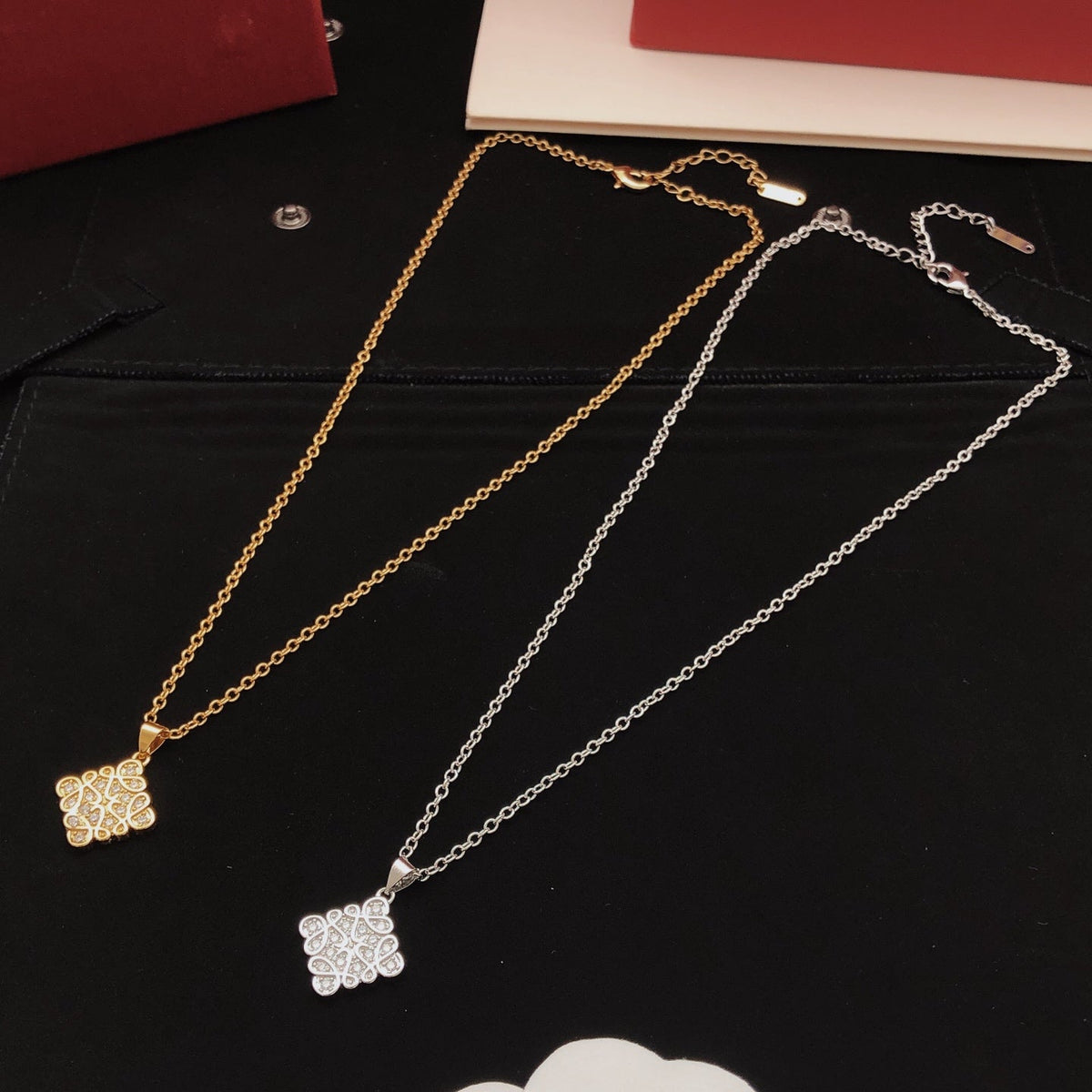 Martin Graham pendant necklace in polished metal-tone