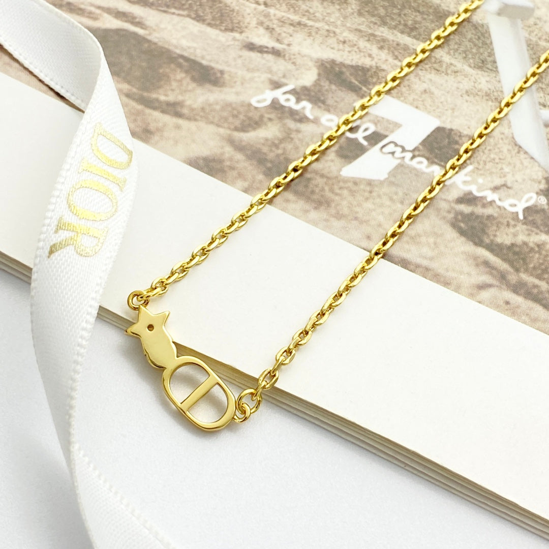 Martin Graham pendant necklace in polished metal-tone