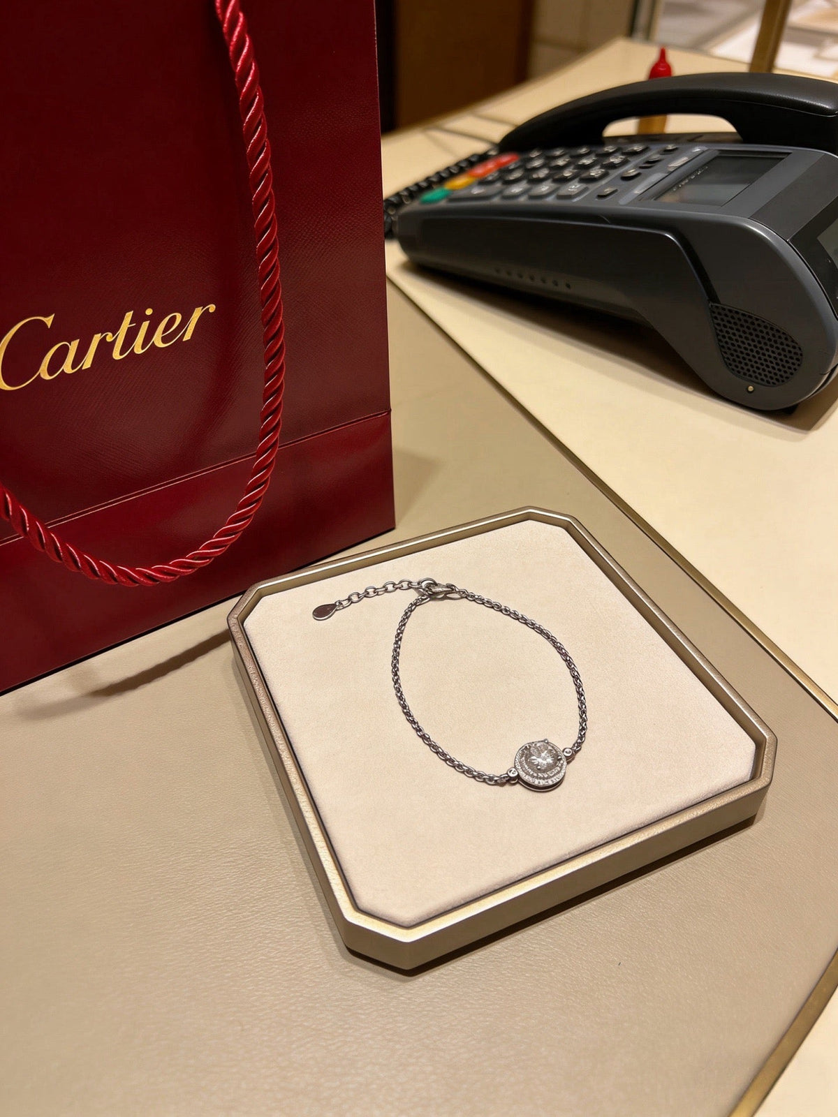 Martin Graham bracelet in polished metal-tone