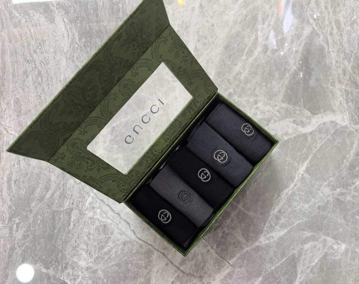 Gucci Business Crew Socks - 5-Pair Box