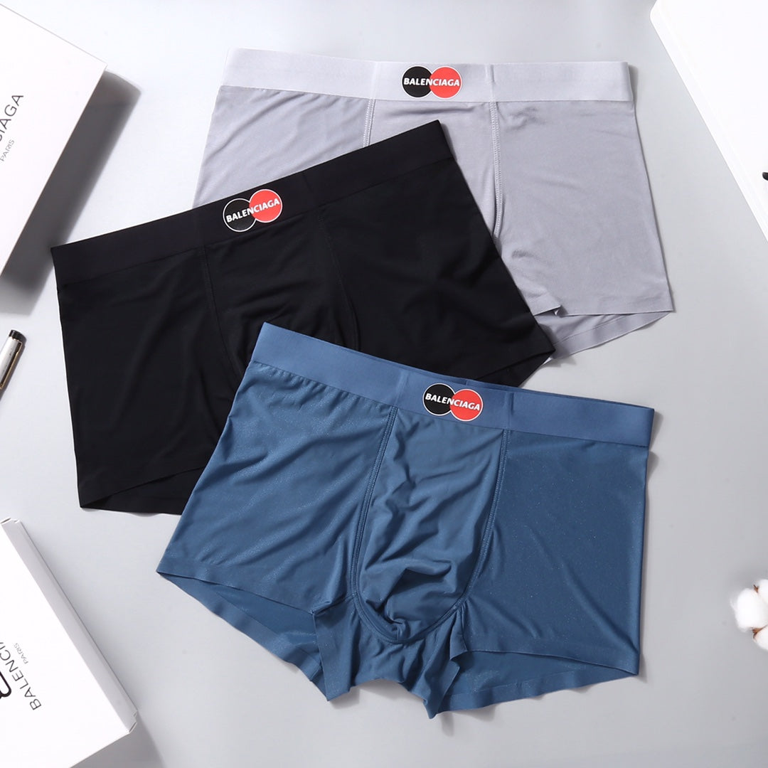 Balenciaga Circular Logo Patches Men's Boxer Briefs - 3-Piece Box
