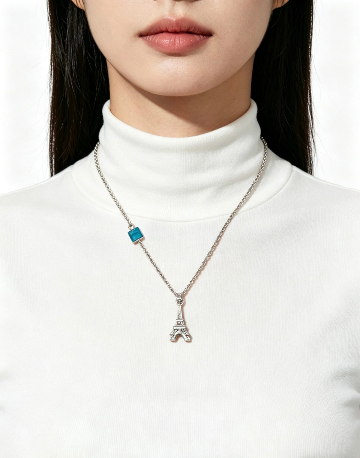 Martin Graham pendant necklace in polished metal-tone – close-up detail