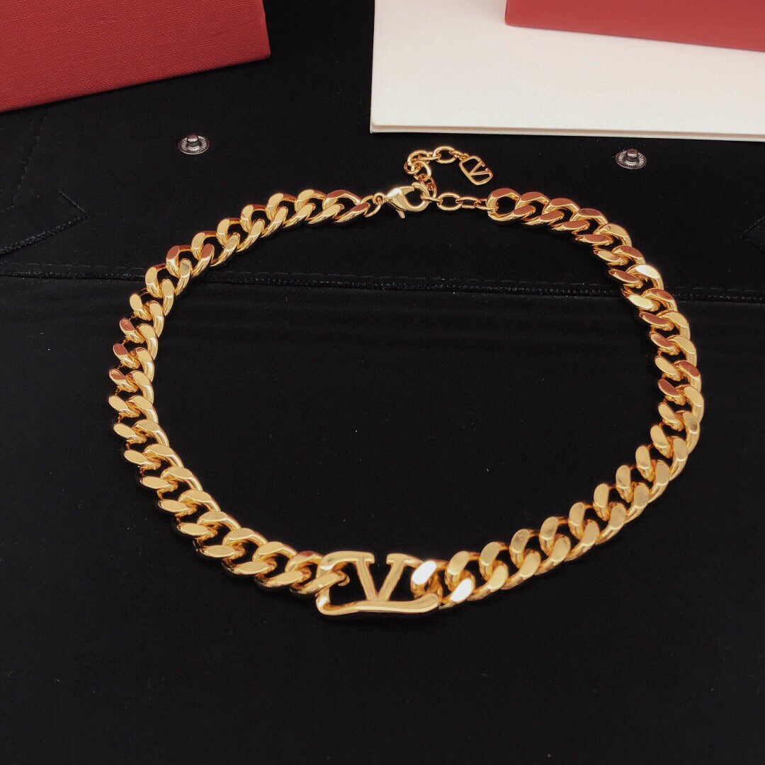 Martin Graham pendant necklace in polished metal-tone
