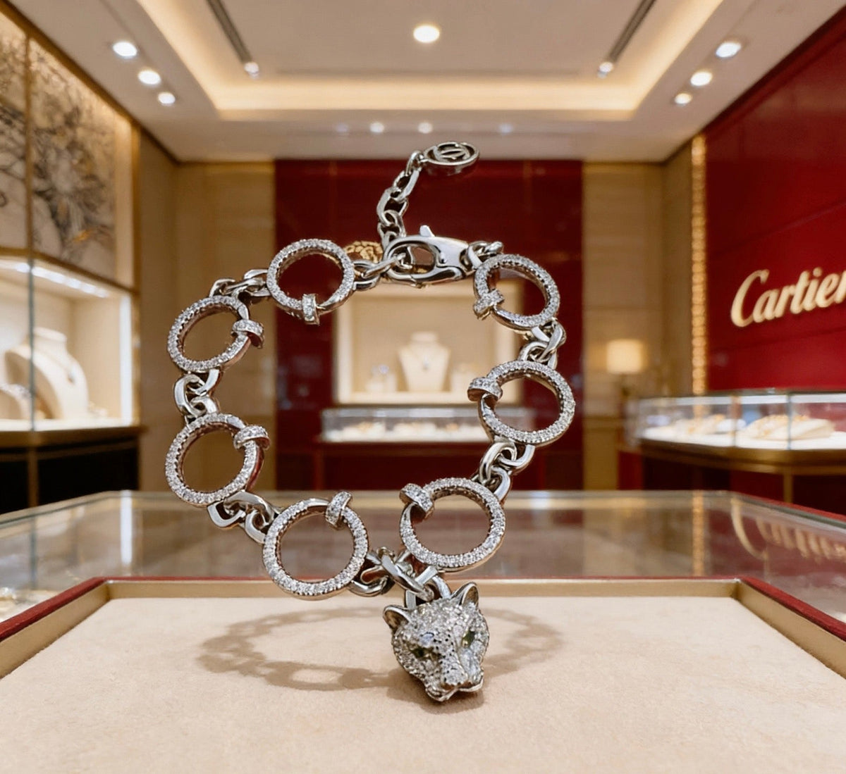 Martin Graham bracelet in polished metal-tone