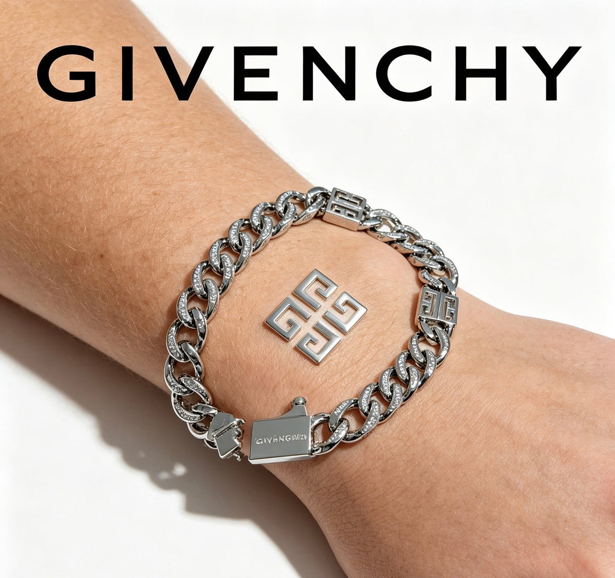 Martin Graham bracelet in polished metal-tone