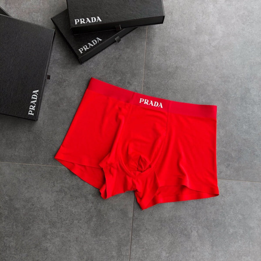 Prada Red Men's Boxer Briefs - 3-Piece Box