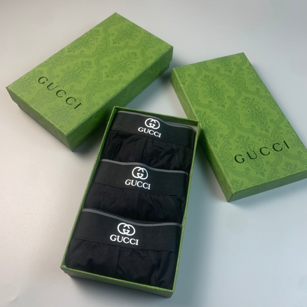 Gucci Small Emblem Details Men's Briefs - 3-Piece Box